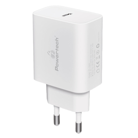 Φορτιστής τοίχου PT-1043 USB-C PD QC3.0 30W Λευκός