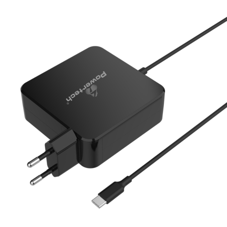 Τροφοδοτικό Laptop POWERTECH PT-703 USB Type-C PD Universal 65W 1.8m μαύρο