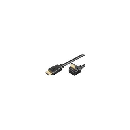 Καλώδιο HDMI (Μ) 19pin 1,4V(CCS) με Ethernet - 1.5Μ - Με γωνία 90 μοίρες (UP)-Power Tech