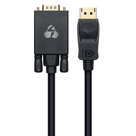 καλώδιο DisplayPort σε VGA  POWERTECH 1080p 1.8m μαύρο