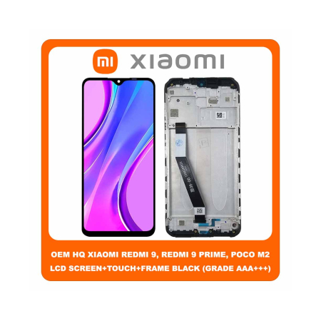 Οθόνη με Μηχανισμό Αφής και Πλαίσιο Μαύρο για Xiaomi Redmi9 / Redmi 9 Prime / Poco M2