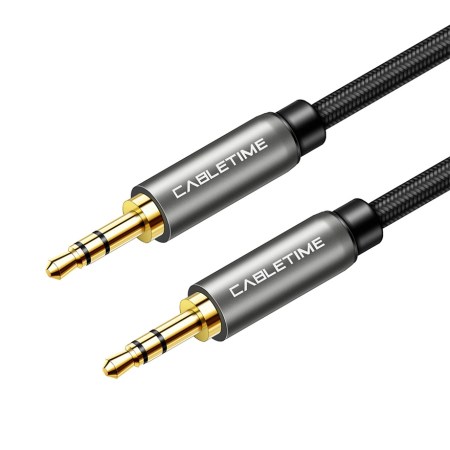 Καλώδιο ήχου 3.5mm CT-P11GN AUX 1m μαύρο