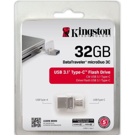 Flash Disk Kingston DataTraveler microDuo 3C + OTG USB Type-C 32GB
