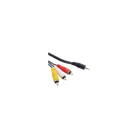 Powertech καλώδιο 3 x RCA(M) σε jack 3,5mm(M) - 1,5m