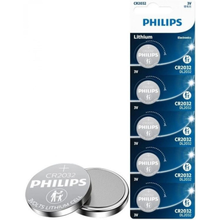 PHILIPS Μπαταρία λιθίου CR2032 3v 210mAh 5τμχ