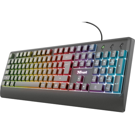 Πληκτρολόγιο ενσύρματο Trust Ziva Rainbow LED Gaming GR