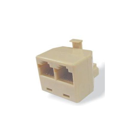 VCOM RJ 45 adapter 8p8c male / 2 fimale white empty CT253