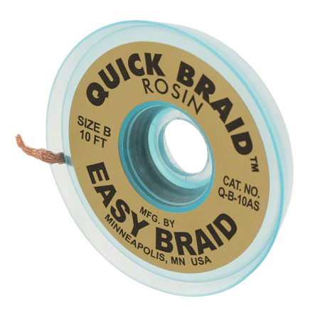 Menda Desoldering Braid / Solder Removal DESOLDERING BRAID, QUICK BRAID, .050 X 5, ANTISTATIC