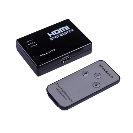 POWERTECH HDMI v1.4 Amplifier Switch 3 θυρων με τηλεχειριστήριο