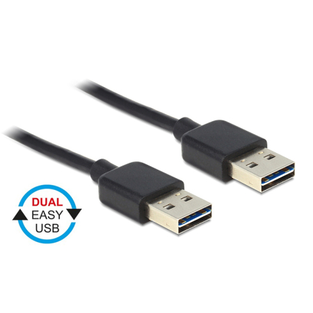 Καλώδιο USB 2.0 (Αρσ) -  USB 2.0 (Αρσ) Dual Side 1.5m