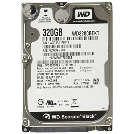 HDD 320GB 2.5 inch SATA Refurbished