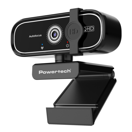 Web Camera POWERTECH PT-1427 5MP 2K QHD αυτόματη εστίαση 1.5m, μαύρη