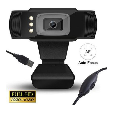 LAMTECH FULL HD USB WEB CAMERA AUTOFOCUS WITH LED 1080P