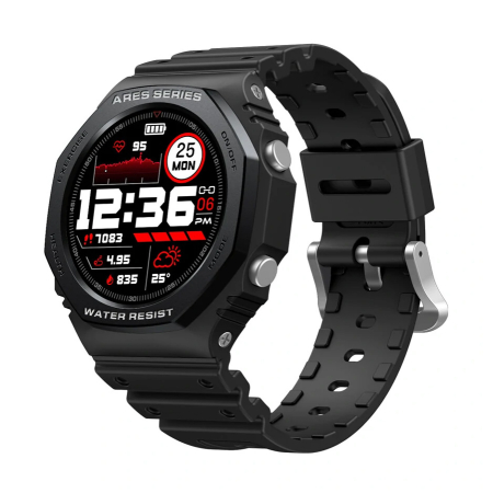 ZEBLAZE smartwatch Ares 2 1.09 heart rate 5 ATM μαύρο