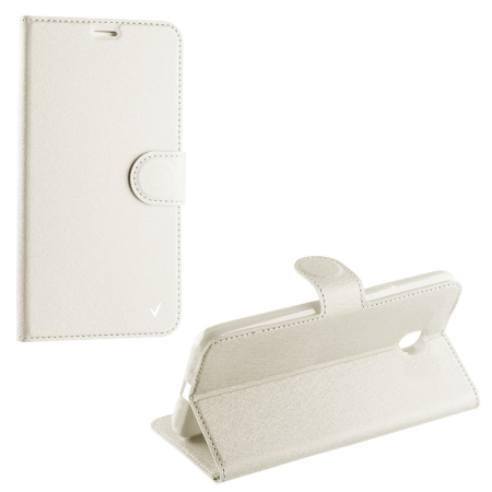 ΘΗΚΗ IPHONE 8/7 PLUS 5.5 SILK LEATHER-TPU BOOK STAND WHITE