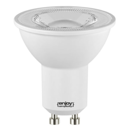 Λάμπα LED GU10 O50mm 4.5W 230V 6500k ψυχρό λευκό φως 450lm δέσμης 110° 15000h ντιμαριζόμενη