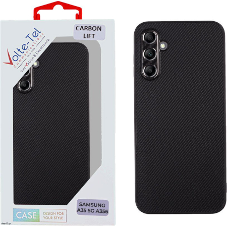 ΘΗΚΗ TPU SAMSUNG A35 5G A356 6.6 CARBON LIFT CAMERA GUARD BLACK