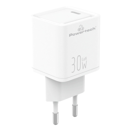 Φορτιστής τοίχου PT-1093 USB-C PD 3.0 GaN 30W Λευκός