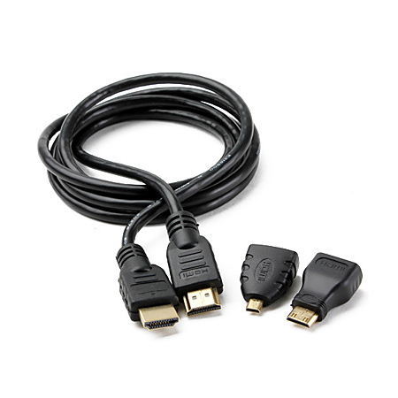 Καλώδιο HDMI 3D V1.4 1.5M με 2 αντάπτορες mini hdmi & micro hdmi