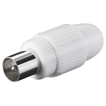 GOOBAY βύσμα coaxial 11500 αρσενικό λευκό 1τμχ