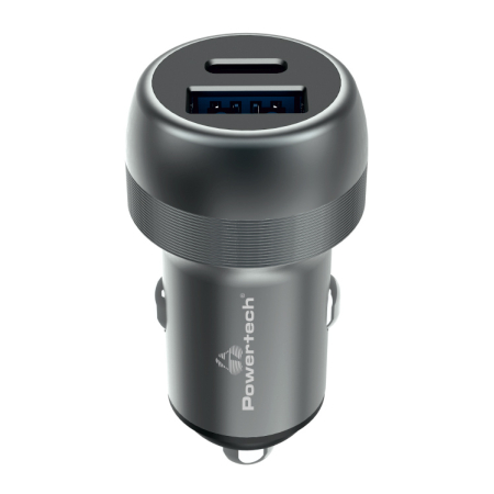 Φορτιστής Αυτοκινήτου PT-1148 USB & USB-C 89W PD & QC γκρι