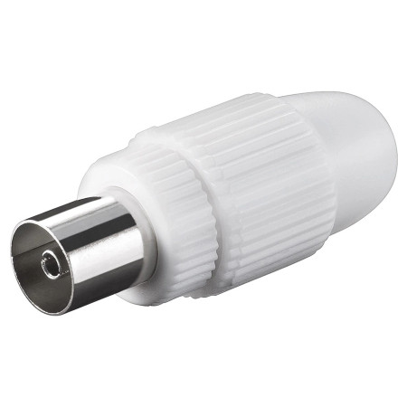 GOOBAY βύσμα coaxial 11501 θηλυκό λευκό 1τμχ