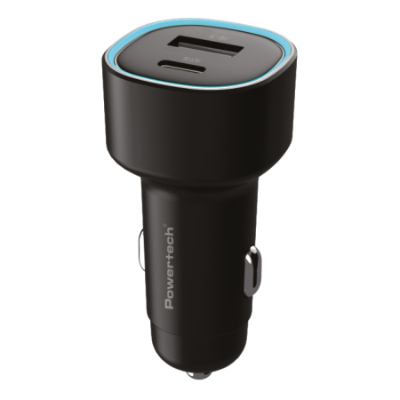 Φορτιστής Αυτοκινήτου POWERTECH PT-1539 USB & USB-C 85W PD Μαύρο