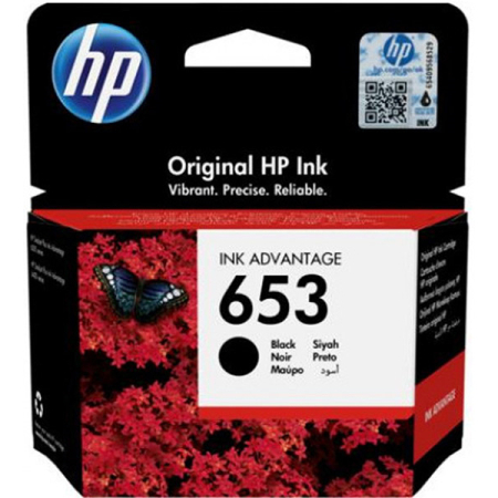 Γνήσιο Μελάνι HP 653 Ink Advantage Μαύρο