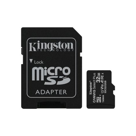Κάρτα Μνήμης Kingston Canvas Select Plus 32GB microSDXC UHS-I με αντάπτορα