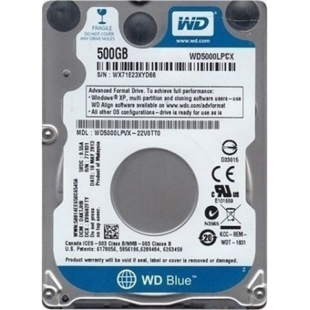 HDD 500GB Blue WD5000LPCX SATA III 5400rpm 16MB 2.5