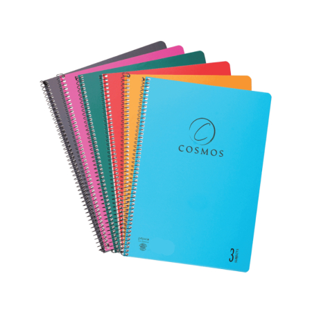 Τετράδιο σπιράλ COSMOS Α4 3θ 90φ