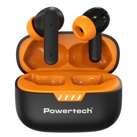 Ακουστικά Bluetooth POWERTECH PT-1431 True Wireless με θήκη φόρτισης