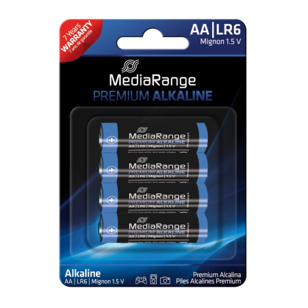Μπαταρία Αλκαλική τύπου AA MediaRange Premium  LR6 - 4 τμχ