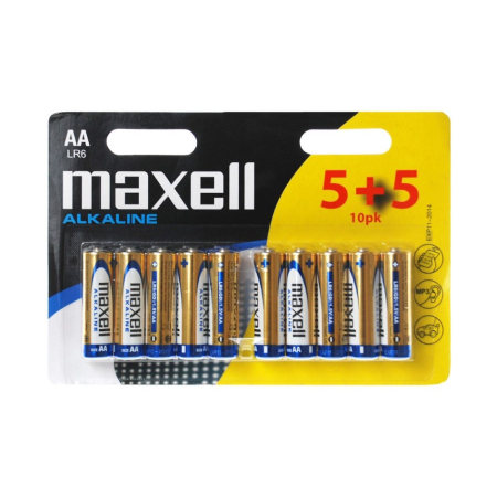 Mπαταρίες maxell Αλκαλικές 1.5V AA  LR6 10τμχ