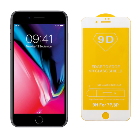 Tempered Glass για Apple iPhone 7 Plus - iPhone 8 Plus Full Cover Full Glue 0.25mm 9D