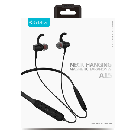 Bluetooth handsfree ακουστικά Celebrat A15 Black