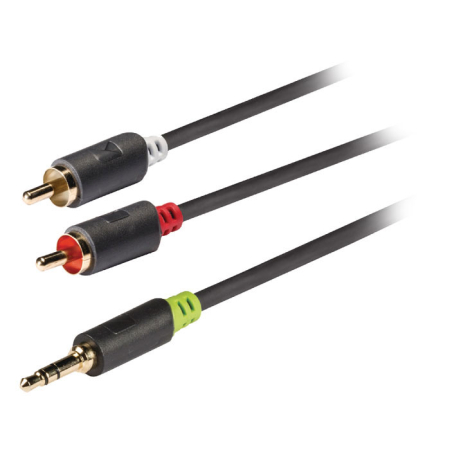 Καλώδιο 3.5mm Stereo (Αρσ) - 2x RCA (Αρσ) - 10m