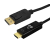 Kαλώδιο DisplayPort 1.2v (M) σε HDMI 2.0v (M) 4K/30Hz 21.6 Gbps 1.5m μαύρο
