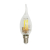 Διακοσμητική λάμπα led Ε14 4W 230V 2800k θερμό λευκό φως κερί με μύτη C35 διάφανη 420 lumen
