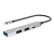 USB hub POWERTECH PT-1412 4x θυρών USB 3.2 5Gbps USB-C σύνδεση γκρι
