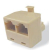 VCOM RJ 45 adapter 8p8c male / 2 fimale white empty CT253