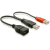 Καλώδιο από 2x USB 2.0 A male σε USB 2.0 female 0.22m DELOCK